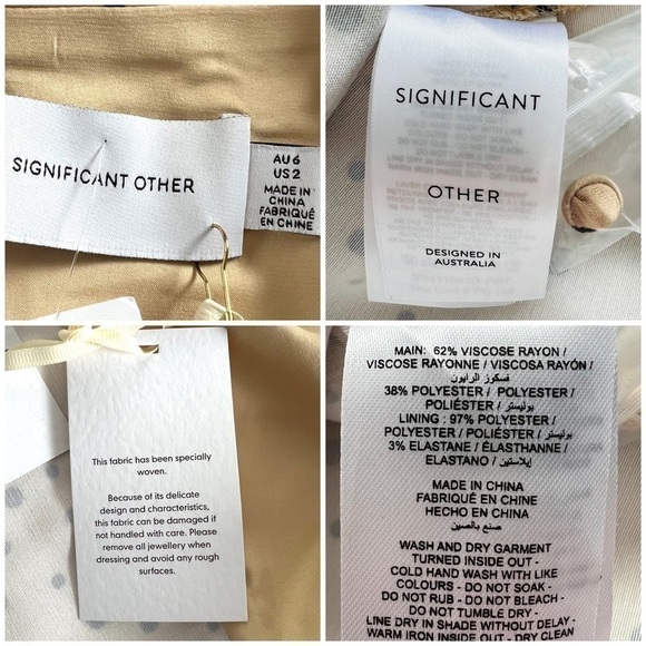 Significant Other Amara Dress Cream and Black Polka Dot Size 2 NEW - Picture 15 of 16